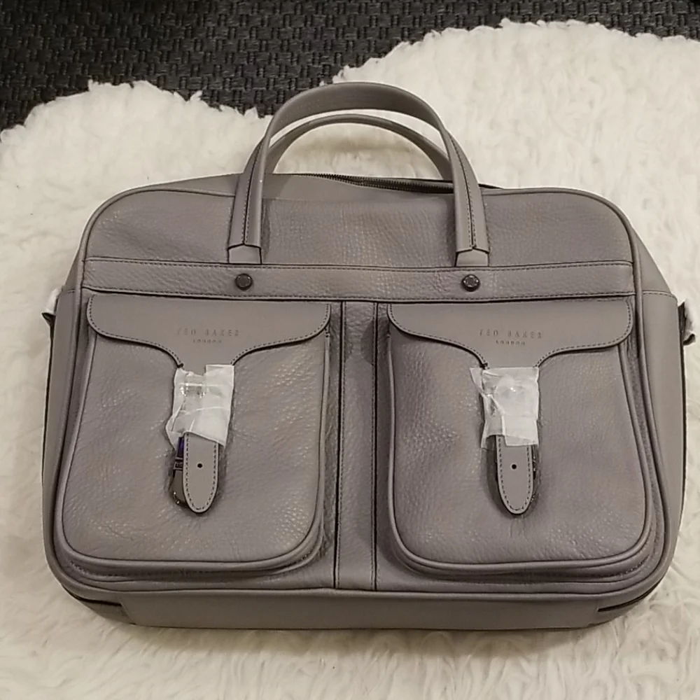 💕TED BAKER LONDON💕 Forsee Leather Briefcase Laptop Bag NWT
